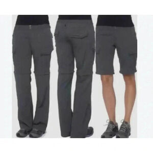 PrAna Sage Convertible Pants Women's 14 Charcoal Gray